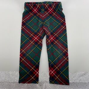Polo Ralph Lauren Infant Girl Plaid Stretch Jersey Leggings- Size 18 mon
